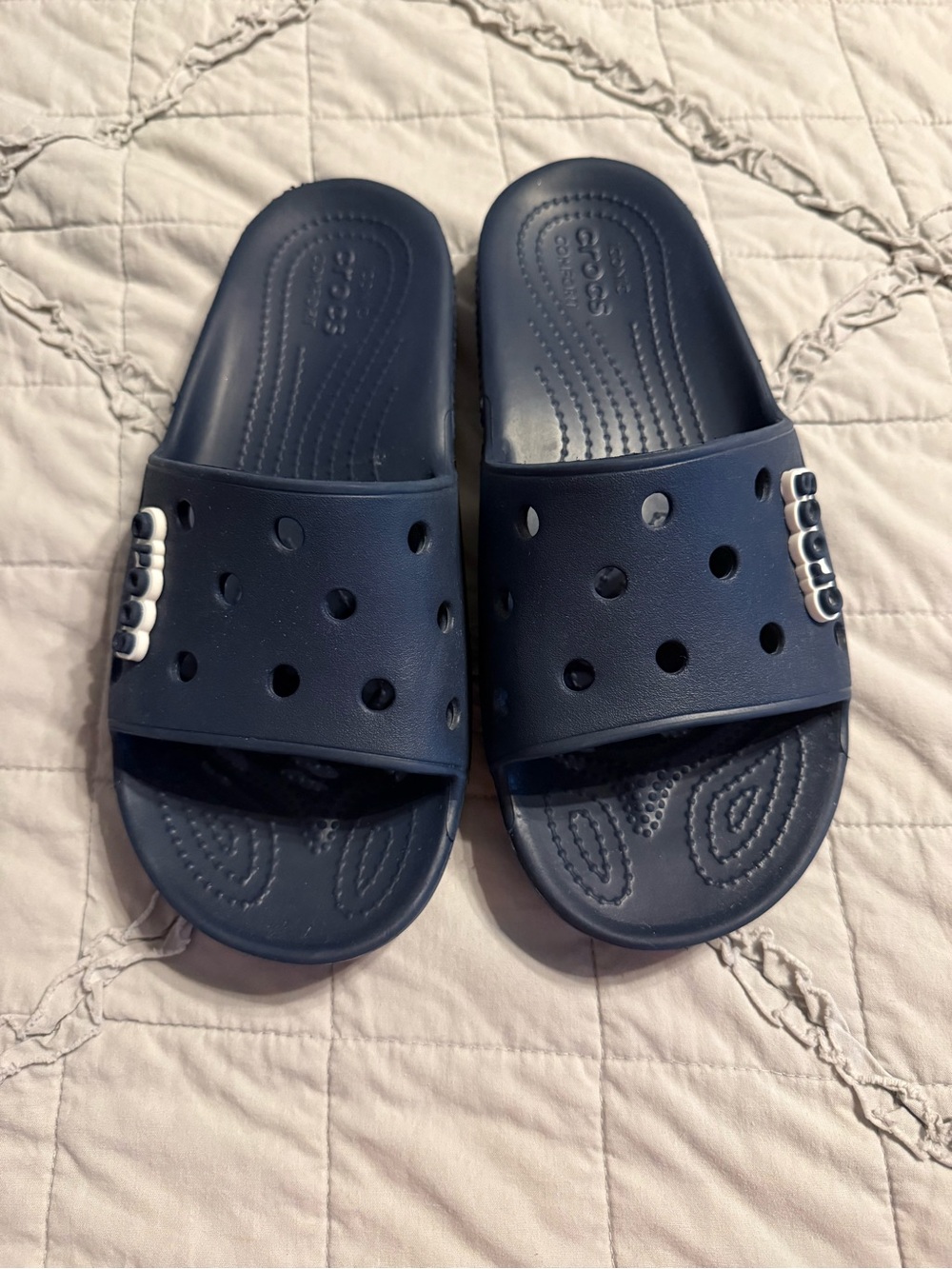 CROCS Icon Classic Navy Blue Slide Sandals